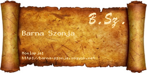 Barna Szonja névjegykártya